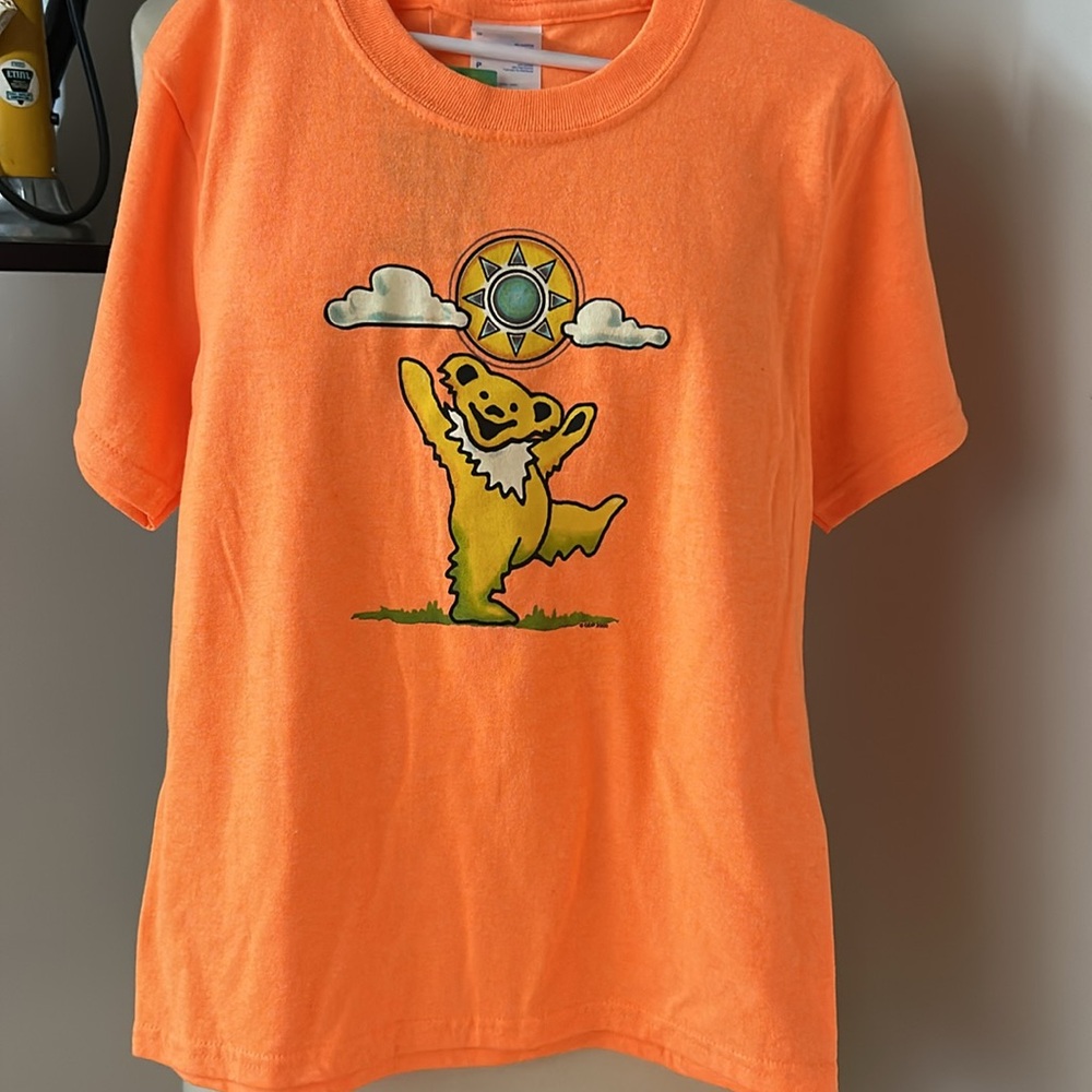 NWT Bright Orange GD Dancing Bear Kids Tee